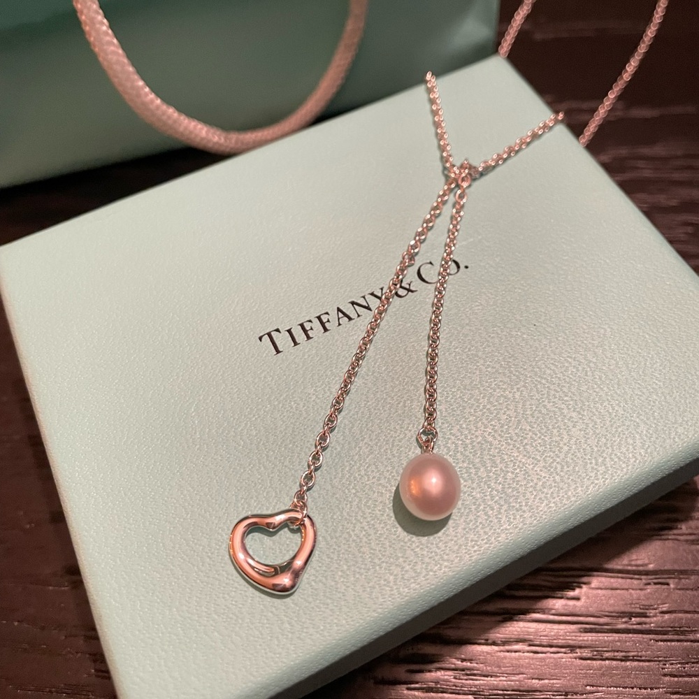 Elsa Peretti Open Heart Lariat Necklace